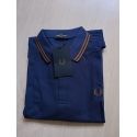 Polo Fred azul dorado o