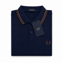 Polo Fred azul dorado o