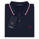 Polo Fred Perry azul marino r.roja/blanca