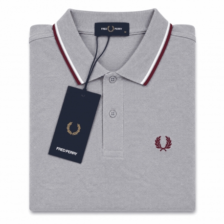 Polo Fred Perry gris claro