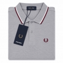 Polo Fred Perry gris claro r/b
