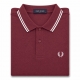 Polo Fred Perry burdeos rayas blancas