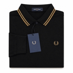 Polo Fred Perry Azul claro con dorados