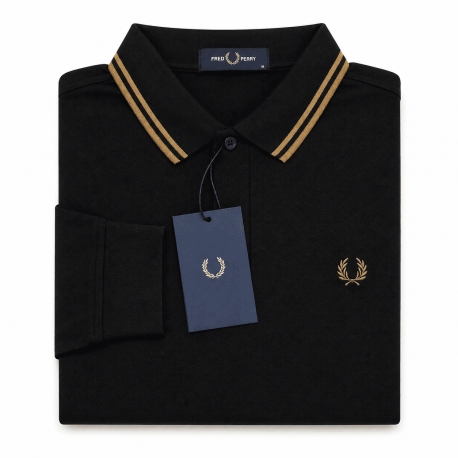 Polo Fred Perry Azul claro con dorados
