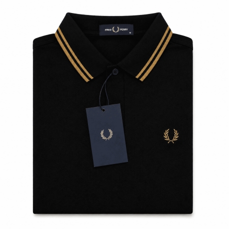 Polo Fred Perry Azul claro con dorados