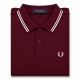 Polo Fred Perry burdeos rayas blancas